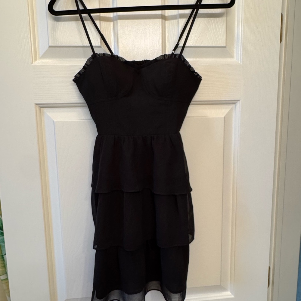 *NWT* American Eagle Outfitters Black Spaghetti Strap Mini Dress, Size 0